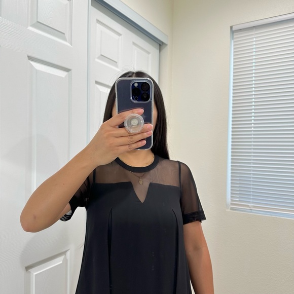 BCBGENERATION SHEER A-LINE DRESS - Picture 2 of 9